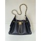 Replica di alta qualità Borsa Chanel piccola 25 AS5631 Hobo con design traforato nera Replica di lusso Borsa Chanel piccola 25 AS5631 Hobo con design traforato nera Imitazione Falso