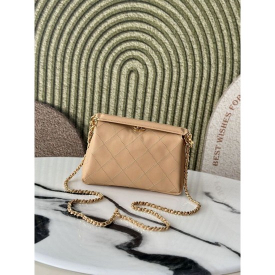 Replica di lusso Borsa a tracolla Chanel 26S AS6255 CC con manico superiore giallo terra Imitazione Falso