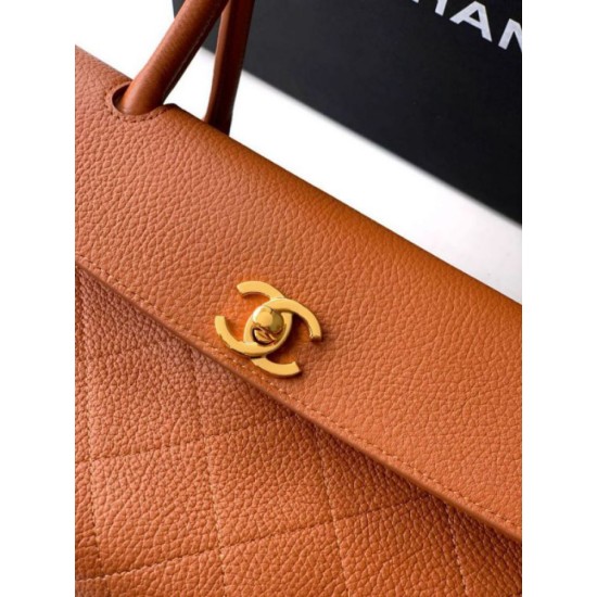 Replica fedele Borsa bowling Tote Chanel 26s AS6288 arancione Imitazione Fake