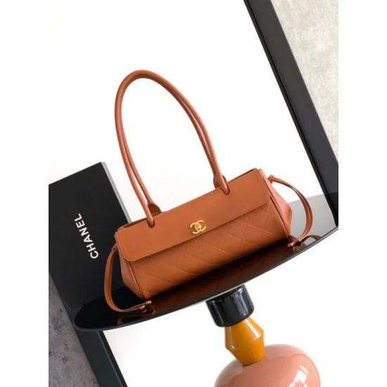 Replica fedele Borsa bowling Tote Chanel 26s AS6288 arancione Imitazione Fake
