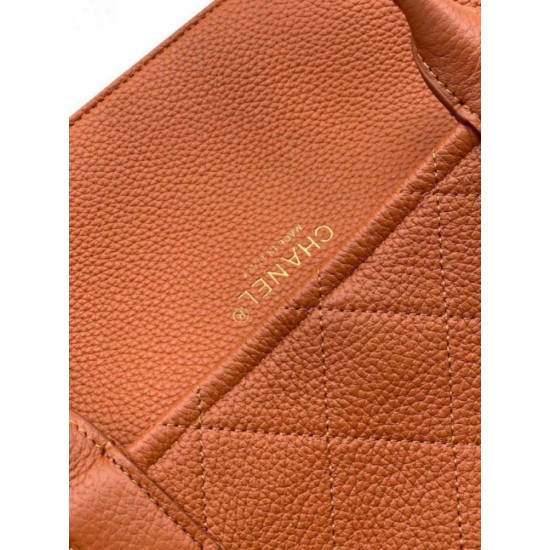 Replica fedele Borsa bowling Tote Chanel 26s AS6288 arancione Imitazione Fake