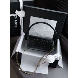 Replica fedele Borsa a mano Chanel 26A Bowling AP5294 con stampa coccodrillo Imitazione Fake