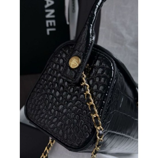 Replica fedele Borsa a mano Chanel 26A Bowling AP5294 con stampa coccodrillo Imitazione Fake