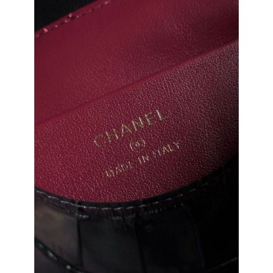 Replica fedele Borsa a mano Chanel 26A Bowling AP5294 con stampa coccodrillo Imitazione Fake