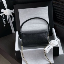 Replica identica Borsa a mano Chanel 26A Bowling AP5294 Nero Replica fedele Borsa a mano Chanel 26A Bowling AP5294 Nero Imitazione Fake