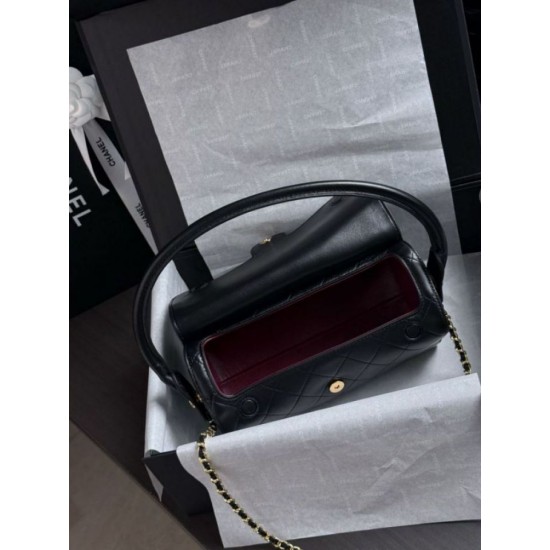 Replica fedele Borsa a mano Chanel 26A Bowling AP5294 Nero Imitazione Fake