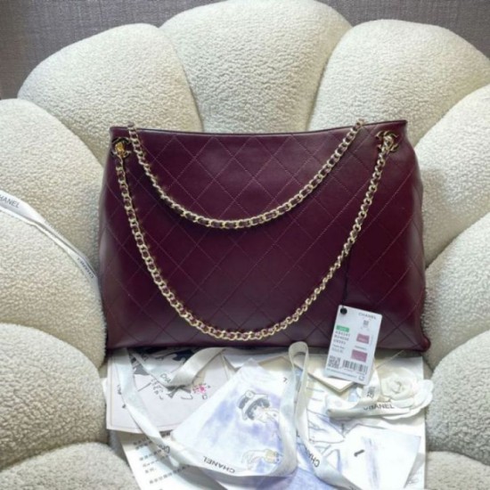 Replica fedele Borsa tote Chanel 26S AS6241 Borgogna Imitazione Fake