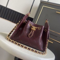 Replica fedele Borsa Chanel 26 hobo con intagli AS5631 Borgogna Imitazione Fake