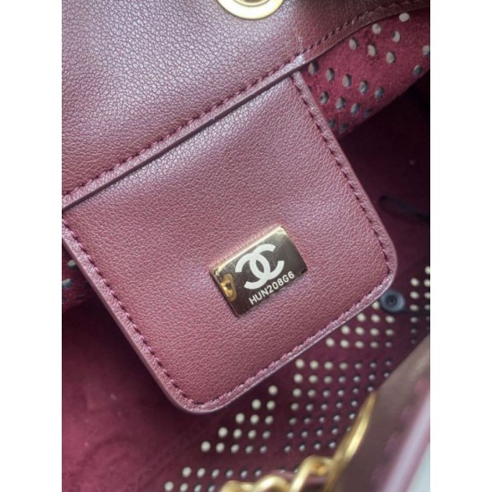 Replica fedele Borsa Chanel 26 hobo con intagli AS5631 Borgogna Imitazione Fake