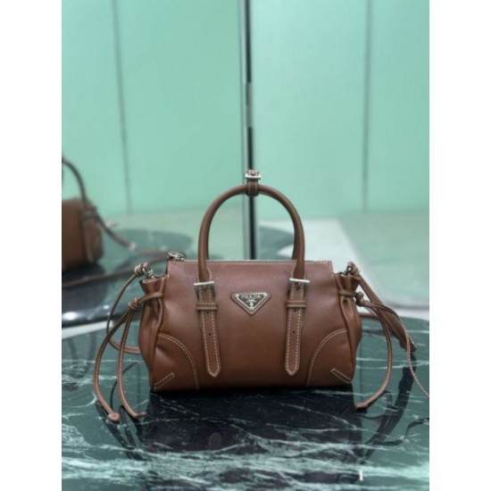 Replica identica Borsa a tracolla Prada Mini Bonnie 1BA499 marrone Replica fedele Borsa a tracolla Prada Mini Bonnie 1BA499 marrone Imitazione Fake