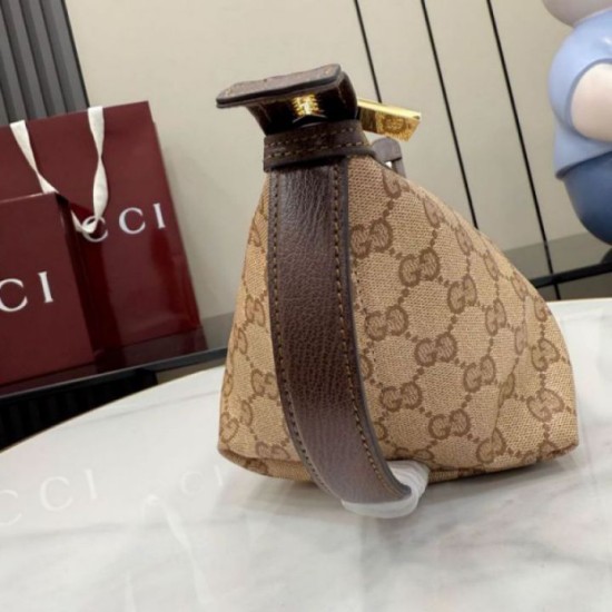Replica identica Gucci 875159 Beauty case piccolo GG marrone Replica fedele Gucci 875159 Beauty case piccolo GG marrone Imitazione Fake