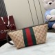 Replica identica Gucci 875159 Beauty case piccolo GG marrone Replica fedele Gucci 875159 Beauty case piccolo GG marrone Imitazione Fake