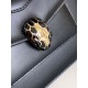 Replica fedele Borsa Bvlgari Serpenti Forever Mini con manico superiore Versione Chip Nero Imitazione Fake