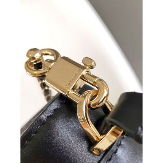 Replica fedele Borsa Bvlgari Serpenti Forever Mini con manico superiore Versione Chip Nero Imitazione Fake