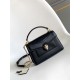 Replica fedele Borsa Bvlgari Serpenti Forever Mini con manico superiore Versione Chip Nero Imitazione Fake