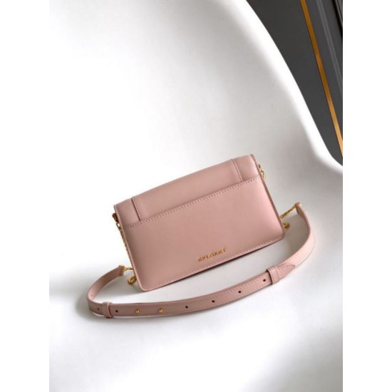 Replica fedele Pochette con catena Bvlgari Serpenti Forever 20cm Versione Chip Rosa Imitazione Fake