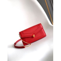 Replica fedele Pochette con catena Bvlgari Serpenti Forever 20cm Versione Chip Rosso Imitazione Fake