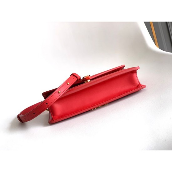 Replica fedele Pochette con catena Bvlgari Serpenti Forever 20cm Versione Chip Rosso Imitazione Fake