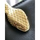 Replica fedele Borsa tote mini Bvlgari Serpenti Versione Chip nera Imitazione Fake