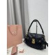 Replica fedele Borsa a mano trapuntata Miu Miu 5BC213 nera Imitazione Fake