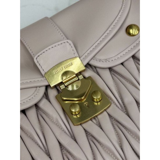 Replica fedele Borsa a mano trapuntata Miu Miu 5BC213 Rosa Imitazione Fake