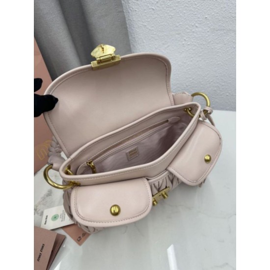 Replica fedele Borsa a mano trapuntata Miu Miu 5BC213 Rosa Imitazione Fake