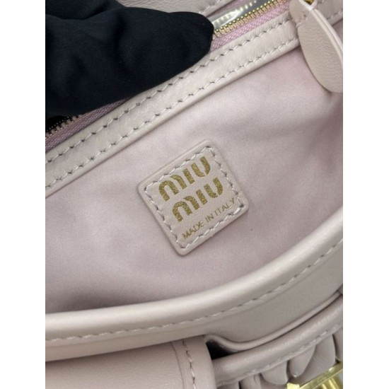 Replica fedele Borsa a mano trapuntata Miu Miu 5BC213 Rosa Imitazione Fake