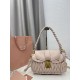 Replica fedele Borsa a mano trapuntata Miu Miu 5BC213 Rosa Imitazione Fake