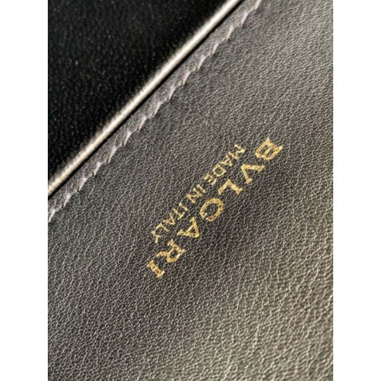 Replica fedele Borsa a tracolla Bvlgari Serpenti East-West Maxi Chain Versione Chip nera Imitazione Fake
