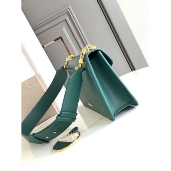 Replica fedele Borsa a tracolla Bvlgari Serpenti East-West Maxi Chain Versione Chip verde Imitazione Fake