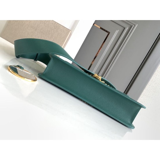 Replica fedele Borsa a tracolla Bvlgari Serpenti East-West Maxi Chain Versione Chip verde Imitazione Fake