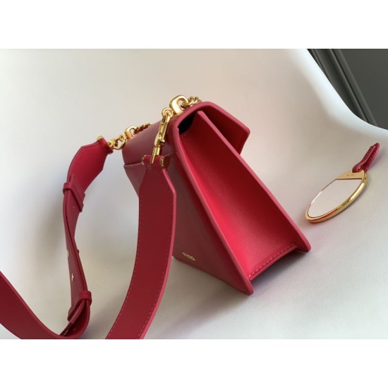 Replica fedele Borsa a tracolla Bvlgari Serpenti East-West Maxi Chain Versione Chip Rosso Imitazione Fake