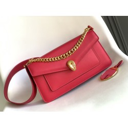 Replica fedele Borsa a tracolla Bvlgari Serpenti East-West Maxi Chain Versione Chip Rosso Imitazione Fake
