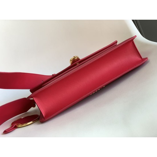 Replica fedele Borsa a tracolla Bvlgari Serpenti East-West Maxi Chain Versione Chip Rosso Imitazione Fake