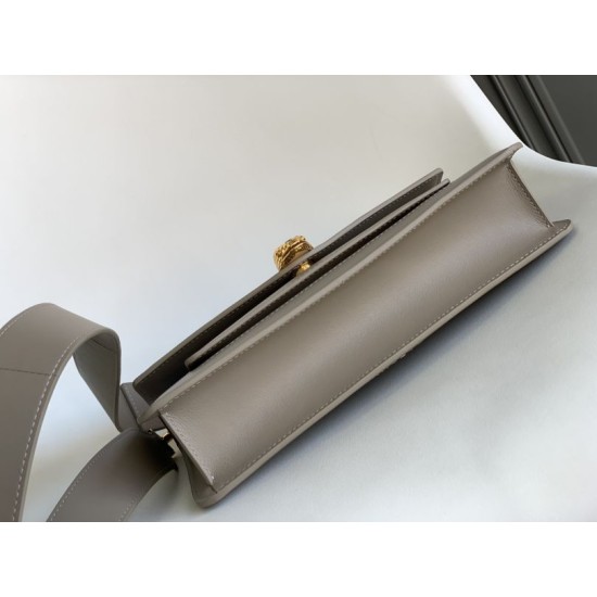Replica fedele Borsa a tracolla Bvlgari Serpenti East-West Maxi Chain Versione Chip Grigio Imitazione Fake