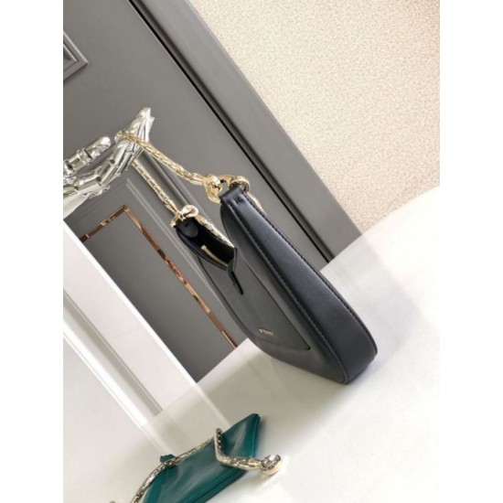 Replica fedele Borsa a tracolla piccola Bvlgari Serpenti Baia nera Imitazione Fake