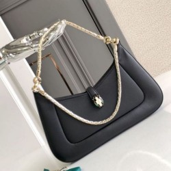 Replica fedele Borsa a tracolla piccola Bvlgari Serpenti Baia nera Imitazione Fake