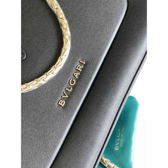 Replica fedele Borsa a tracolla piccola Bvlgari Serpenti Baia nera Imitazione Fake