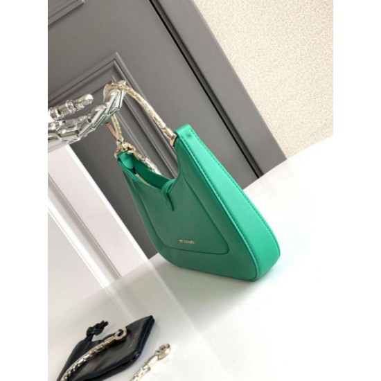 Replica fedele Borsa a tracolla piccola Bvlgari Serpenti Baia verde Imitazione Fake