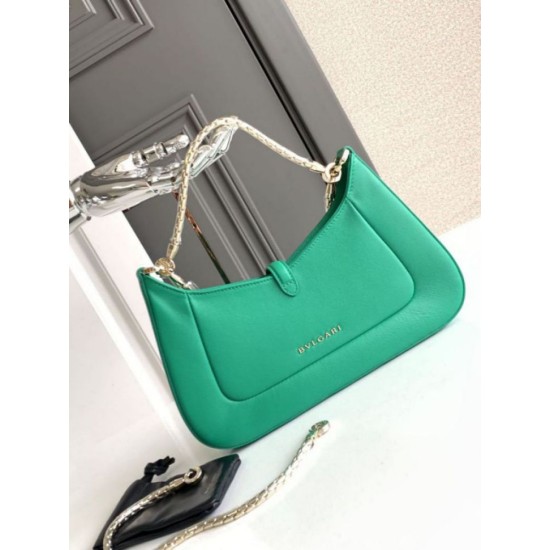 Replica fedele Borsa a tracolla piccola Bvlgari Serpenti Baia verde Imitazione Fake