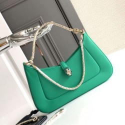 Replica fedele Borsa a tracolla piccola Bvlgari Serpenti Baia verde Imitazione Fake