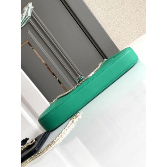 Replica fedele Borsa a tracolla piccola Bvlgari Serpenti Baia verde Imitazione Fake