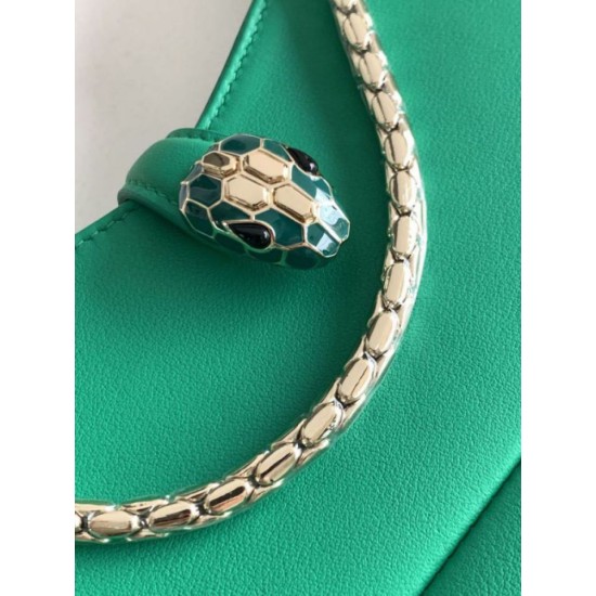 Replica fedele Borsa a tracolla piccola Bvlgari Serpenti Baia verde Imitazione Fake