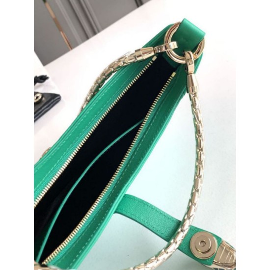 Replica fedele Borsa a tracolla piccola Bvlgari Serpenti Baia verde Imitazione Fake