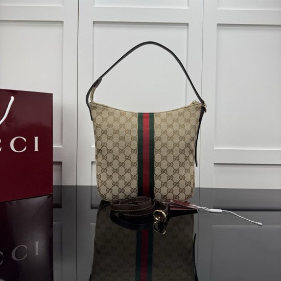 Replica identica Gucci 875117 Borsa a tracolla media Lunetta marrone Replica fedele Gucci 875117 Borsa a tracolla media Lunetta marrone Imitazione Fake