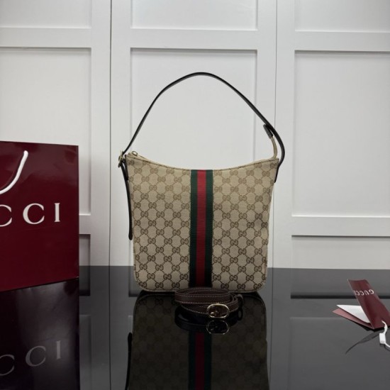 Replica identica Gucci 875117 Borsa a tracolla media Lunetta marrone Replica fedele Gucci 875117 Borsa a tracolla media Lunetta marrone Imitazione Fake