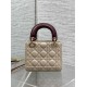 Replica fedele Mini borsa Lady Dior Dior bow rossa/beige Imitazione Fake
