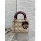Replica fedele Mini borsa Lady Dior Dior bow rossa/beige Imitazione Fake