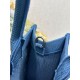 Replica fedele Borsa shopping Dior Book Tote Blu Wave con tracolla Imitazione Fake