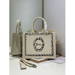 Replica fedele Borsa shopping Dior Book Tote Rosa Wave con tracolla Imitazione Fake